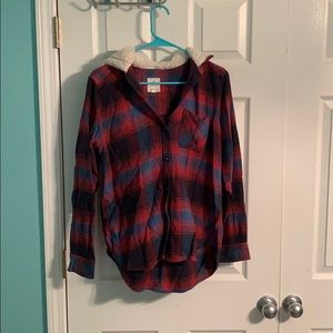 Hooded American Eagle Vintage Boyfriend Flannel